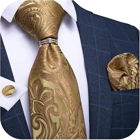 Corbatas de los Hombres de la Corbata de Oro Azul Rojo Verde azulado