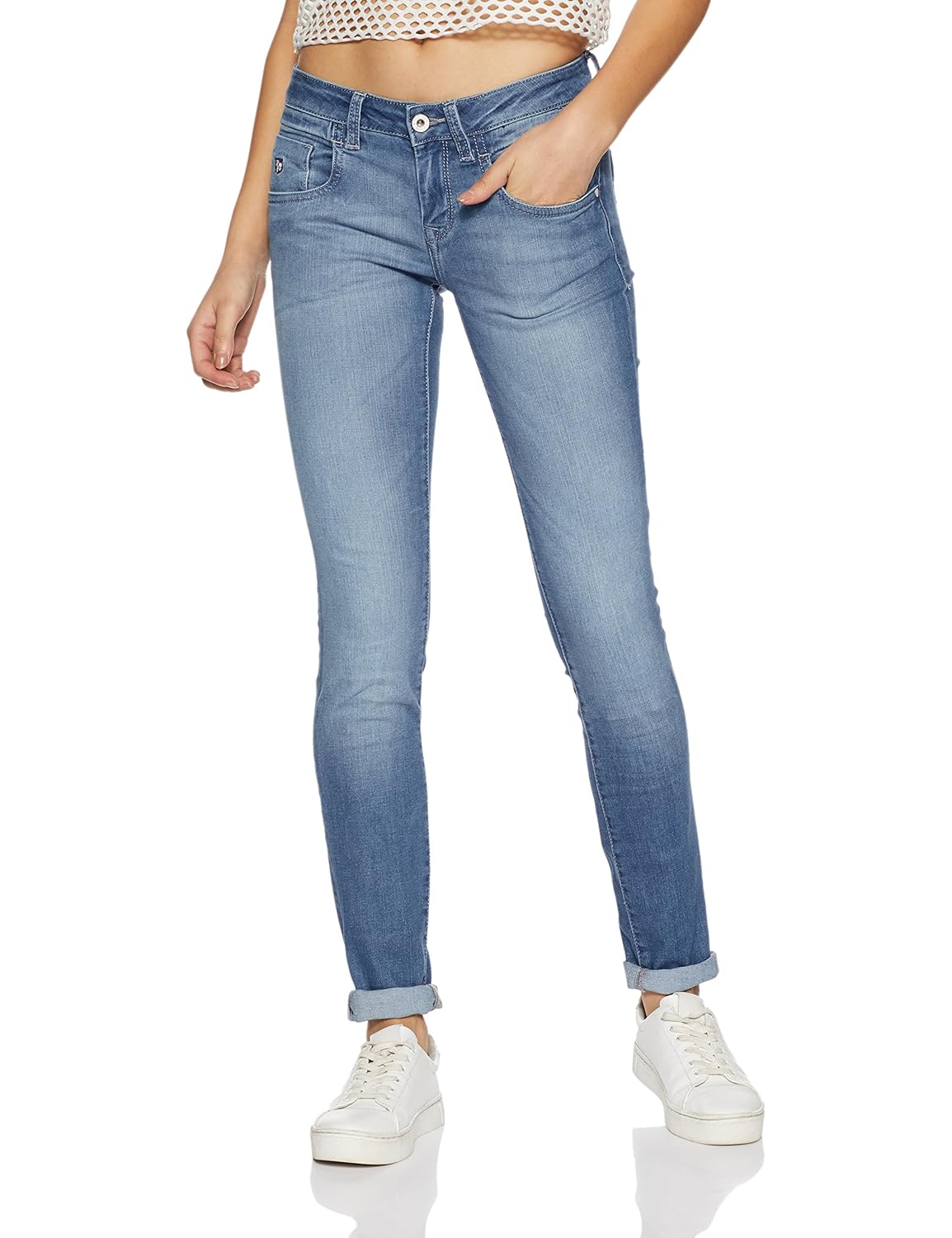 Buy US Polo Women's Skinny Jeans (UWJN0209_Blue Ribbon_36) at Amazon.in