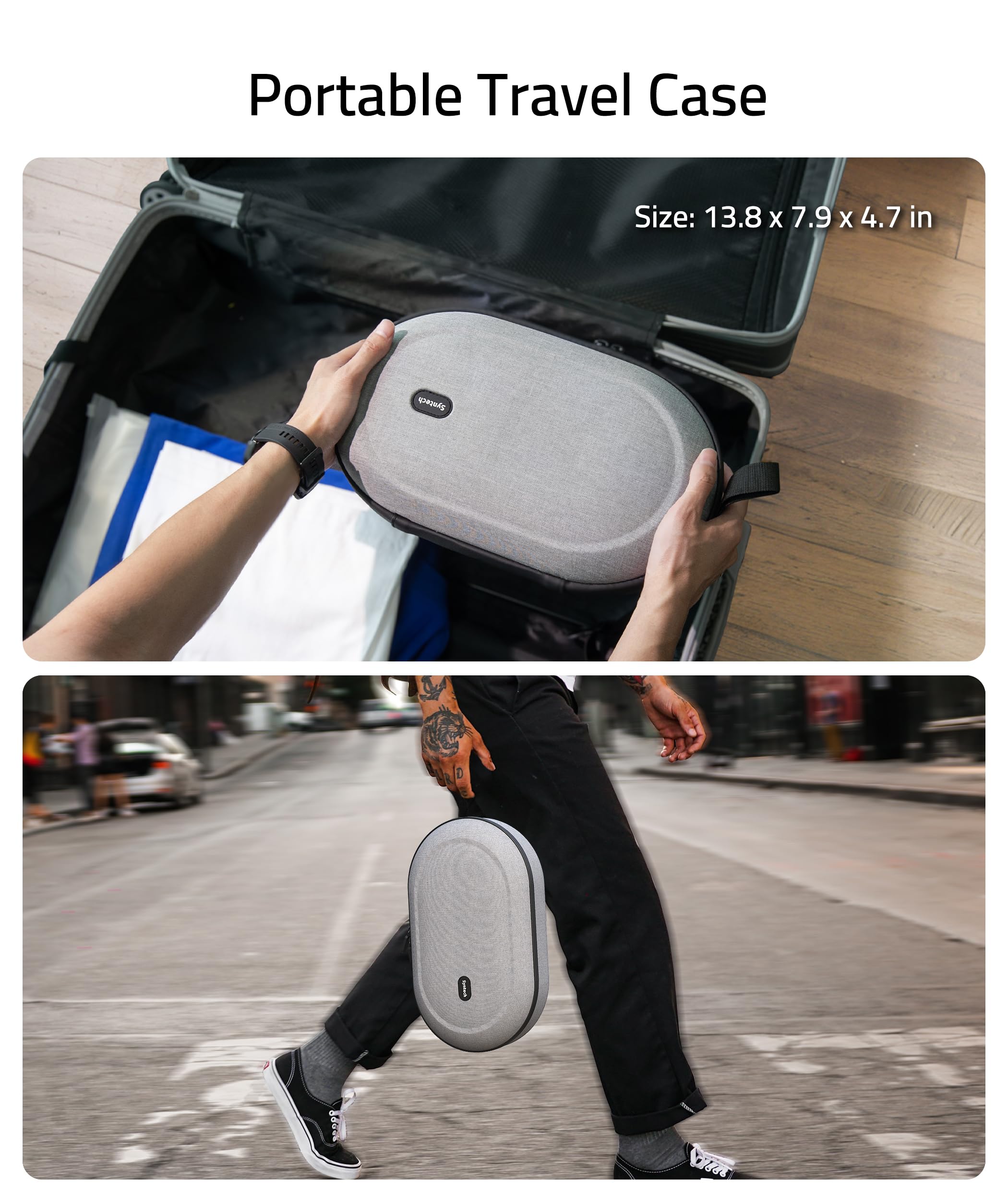 Syntech Hard Carrying Case Compatible with Meta Quest 3S/Quest 3/Oculus Quest 2/VP/Pico4, Accessories VR Headset with Elite Strap, Touch Controllers for Travel Storage (Do Not Fit 3rd-party Headstrap)