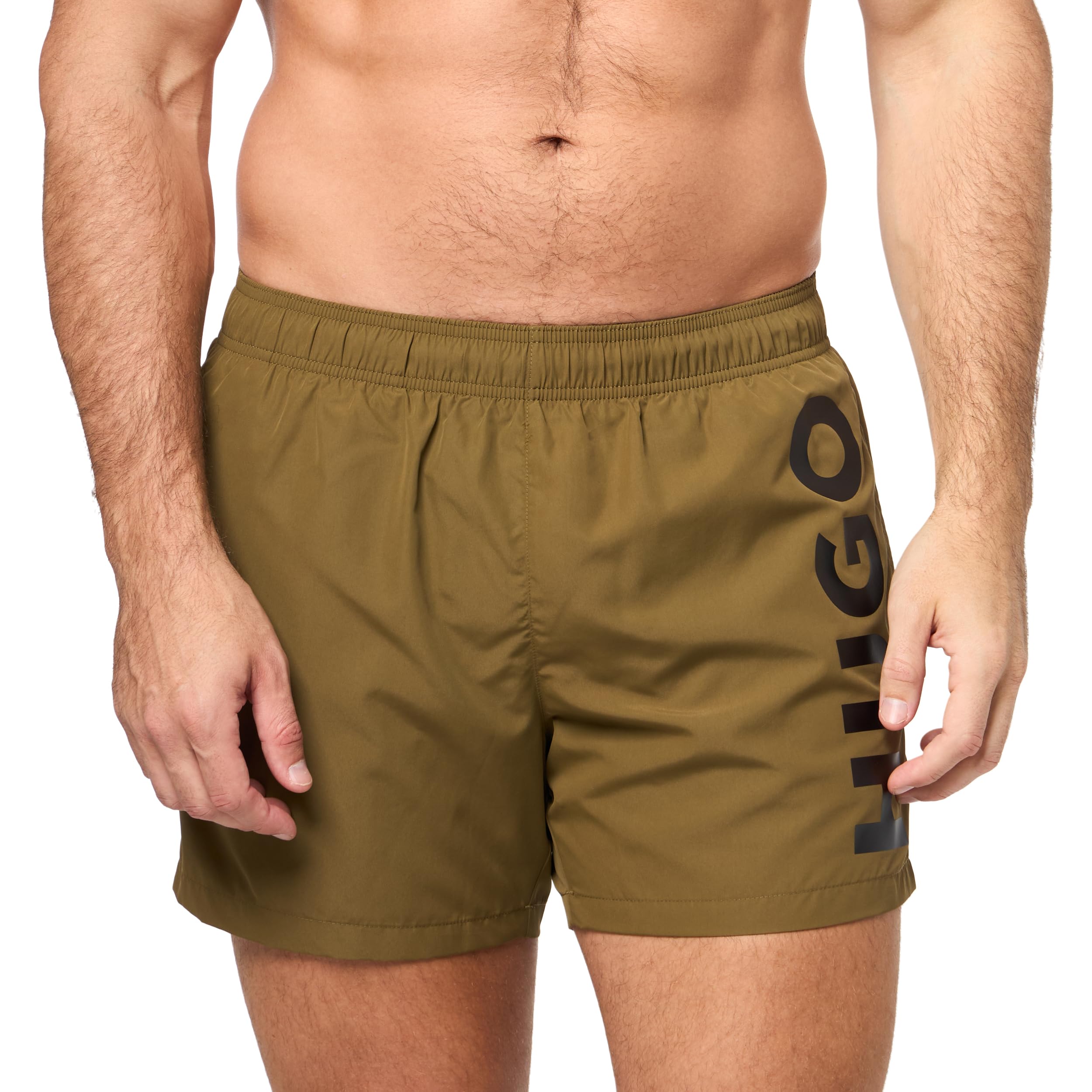 HUGO, Abas Swim Trunks, British Olive, XL