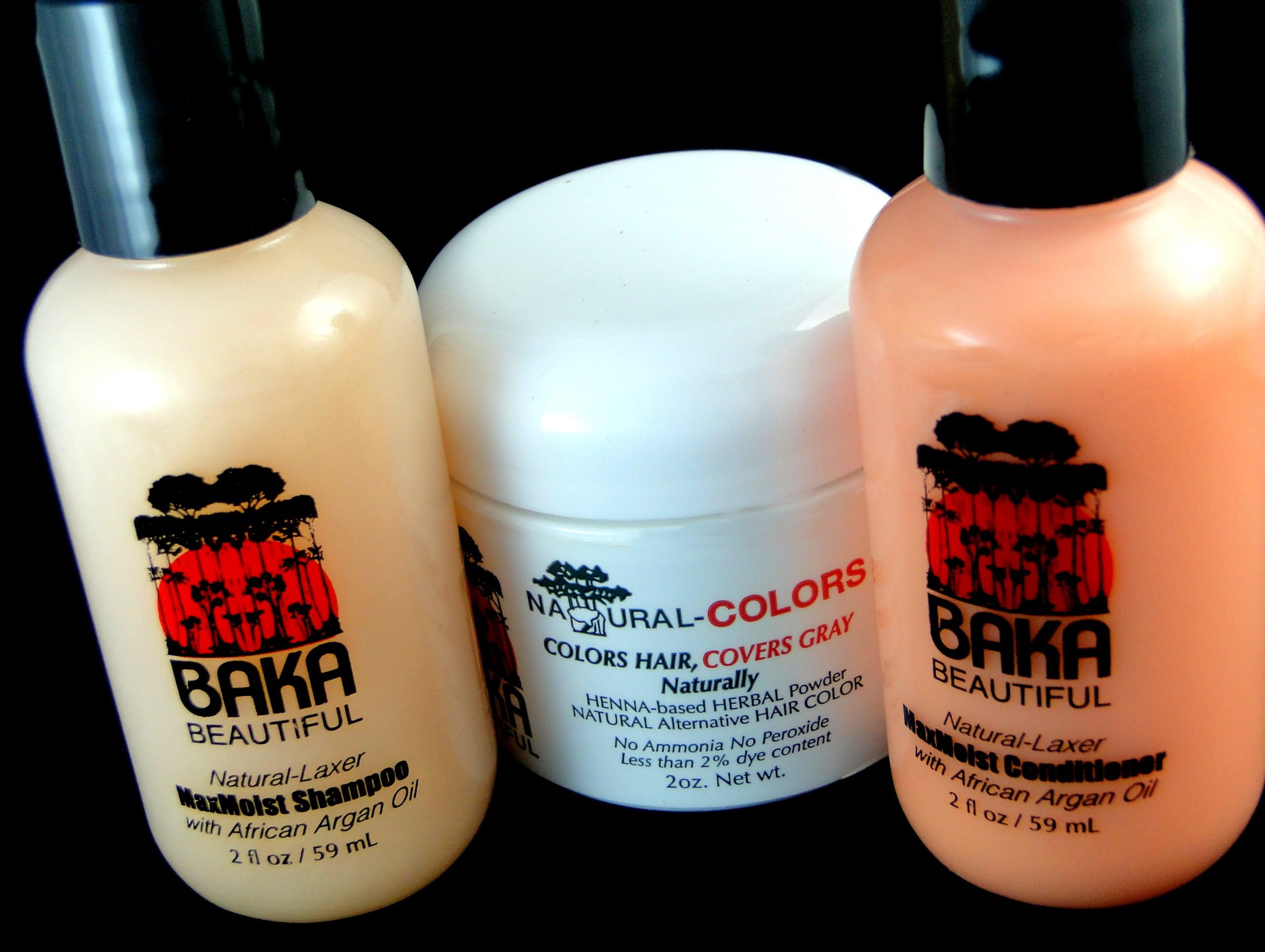 Baka BeautifulNatural Hair Colors Kit Gray Coverage (Ebony Black)