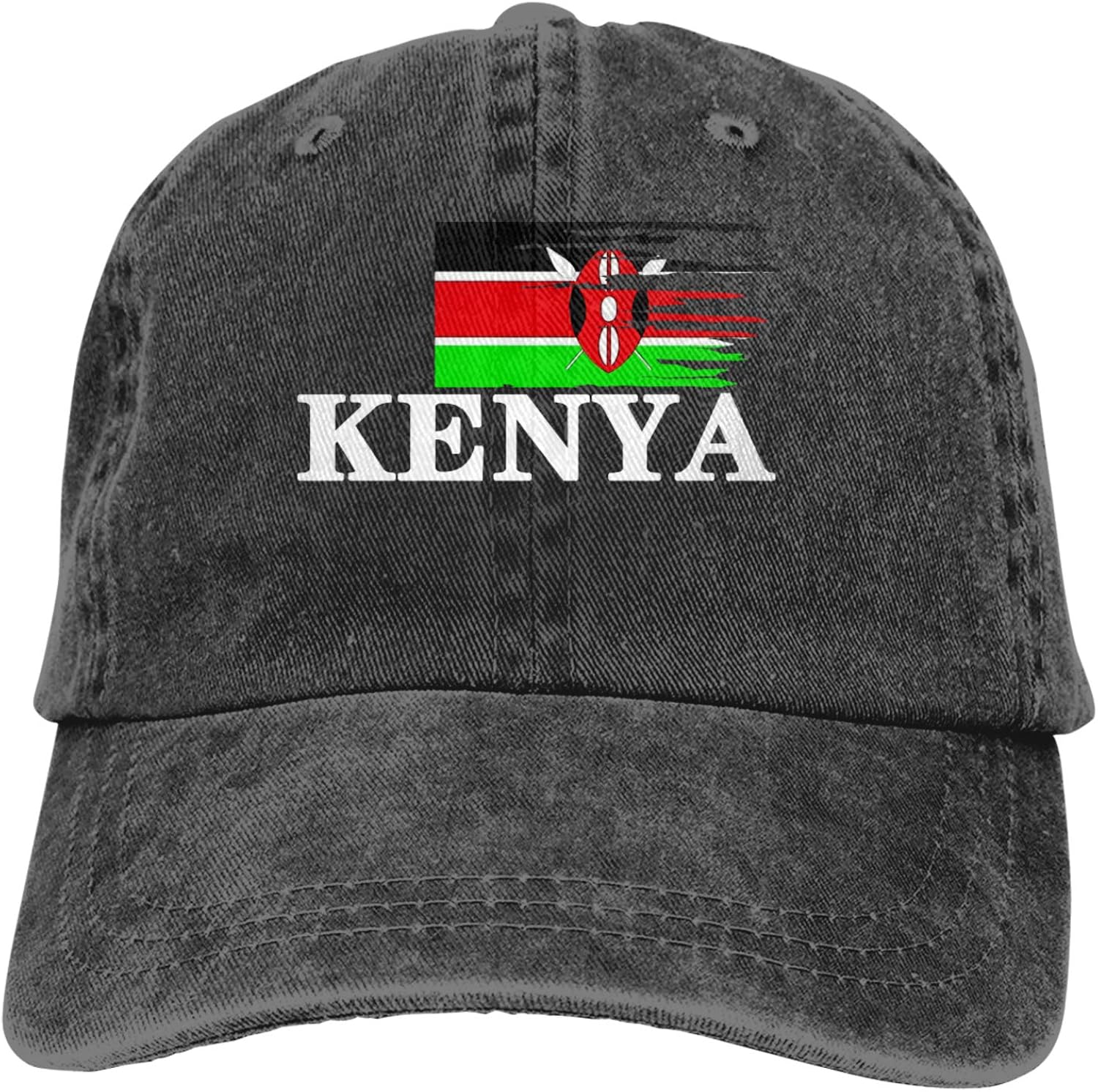 N/A/ Kenya Soccer Sports Denim Cap Adjustable Unisex Plain Baseball