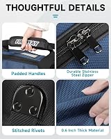 Findway Golf Travel Bag with Wheels 1680D ABS Hard Shell Blue view 6