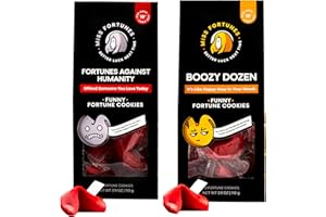 MISS FORTUNES BETTER LUCK NEXT TIME Miss Fortunes, Funny Fortune Cookies, The Two-Pack Shakur, A Great Adult Party Combo! Written by Professional Comedy Writers (Multi-pack of 2 Dozen Cookies) (Humanity + Boozy)