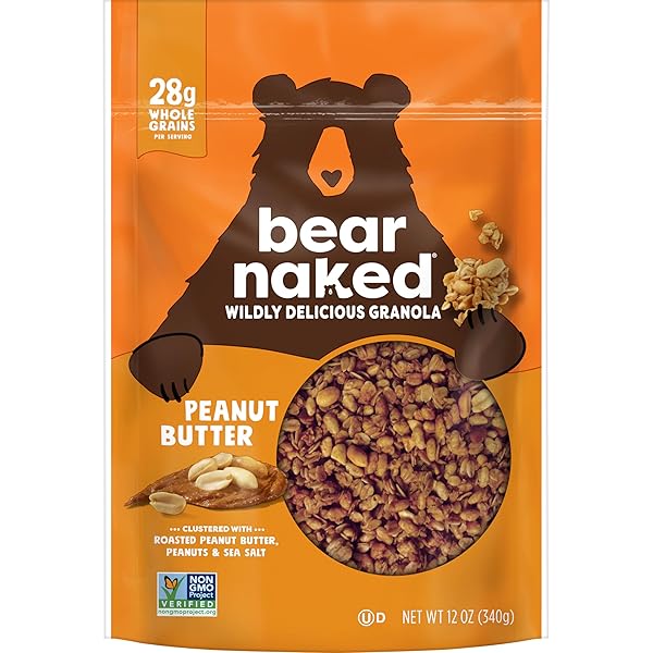 BEAR NAKED GRANOLA, BREAKFAST SNACKS, PEANUT BUTTER, 12OZ BAG (1 BAG)