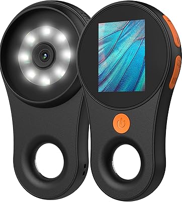 Digital Microscope Handheld 2.0 inch IPS Color Screen,Portable Digital Magnifying Glass 500x,Marco Microscopes,uilt-in 8LED Lights,USB Compatible with PC Windows, Mac OS