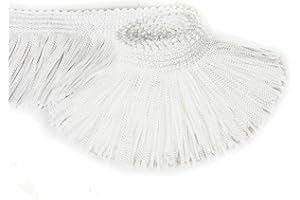 BEL AVENIR Lace Chainette Fringe Trim Polyester Tassel Trim with Hand Knitting for Home Accessories DIY Decoration (Bleach, 13.7 Yard x 2 Inches)