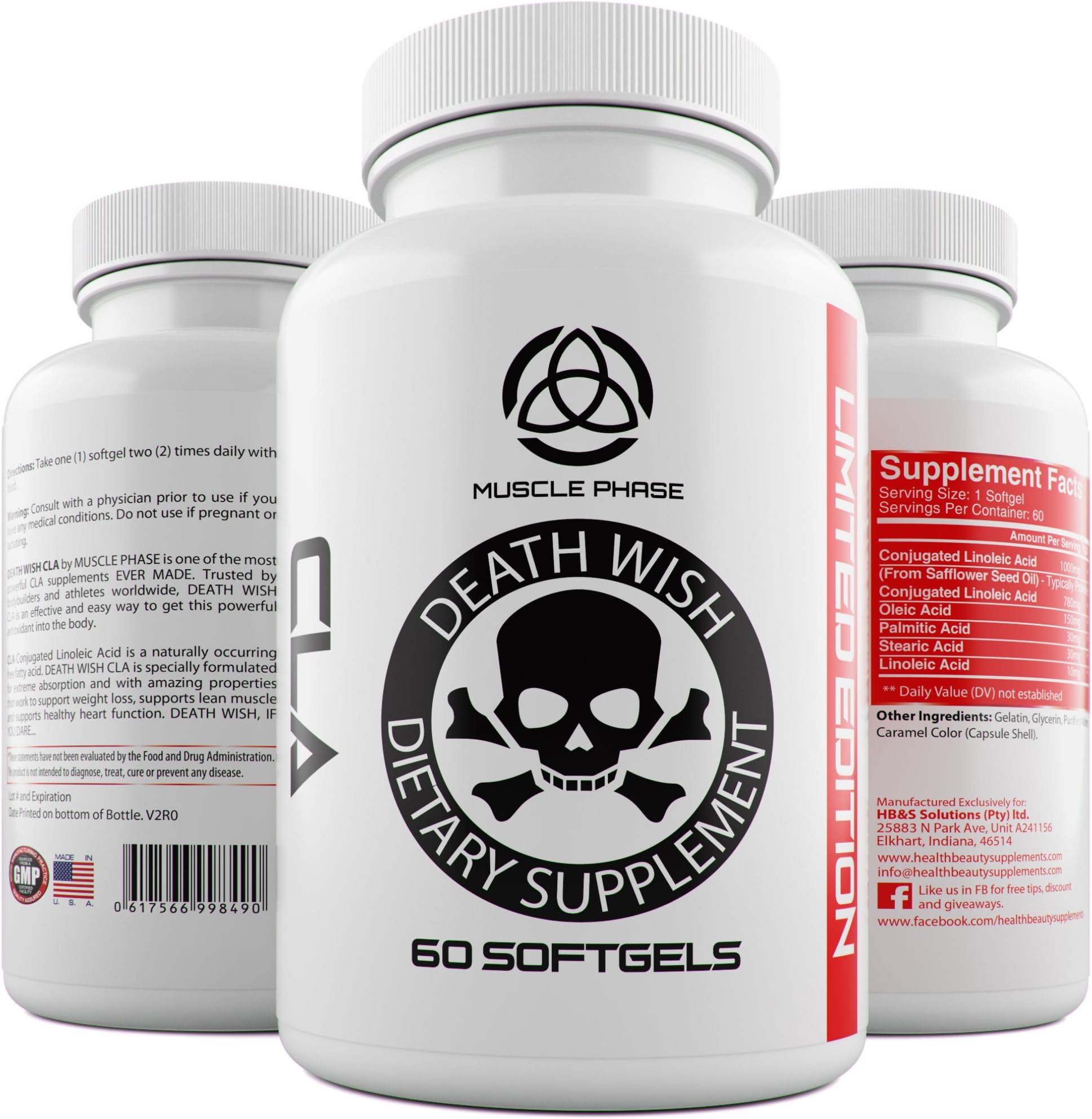 CLA by Death Wish Supplements. Fast Acting for Men and Women. Safflower Oil for Weight Loss. Extreme Potency Weight Loss Pills That Work Fast. Burn Belly Fat. More Effective Than 1000,1250 and 3000mg
