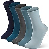 FGZ Mens Crew Socks Breathable Cotton Soft Casual Thin Socks for Work,Sport & Everyday Wear,5 Pairs