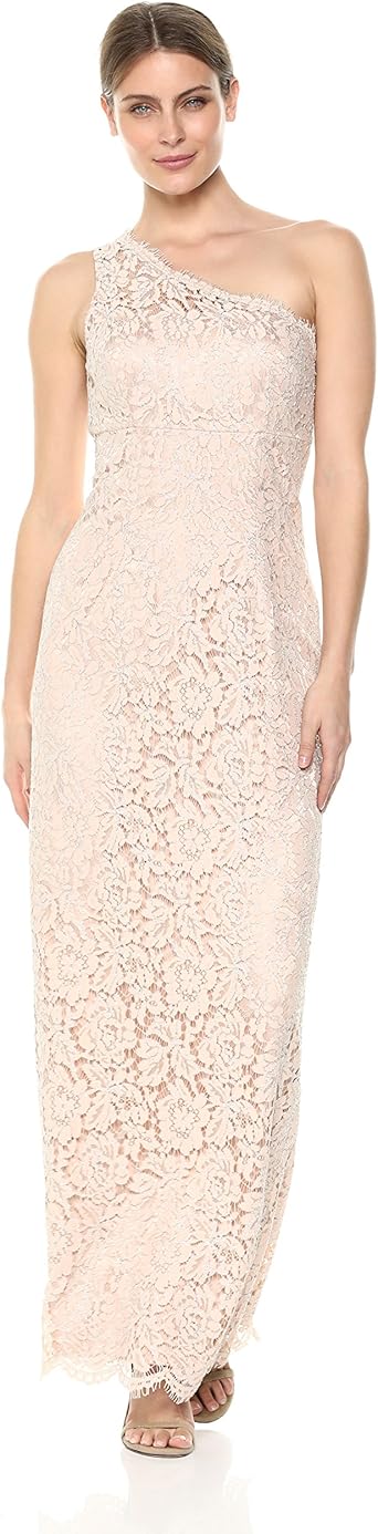 eliza j floral applique lace gown