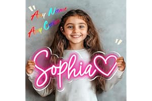 Custom Neon Sign - Personalized LED Neon Name Sign for Wall Decor, Bedroom, Birthday Gifts for 10 Year Old Girls, Wedding Pro