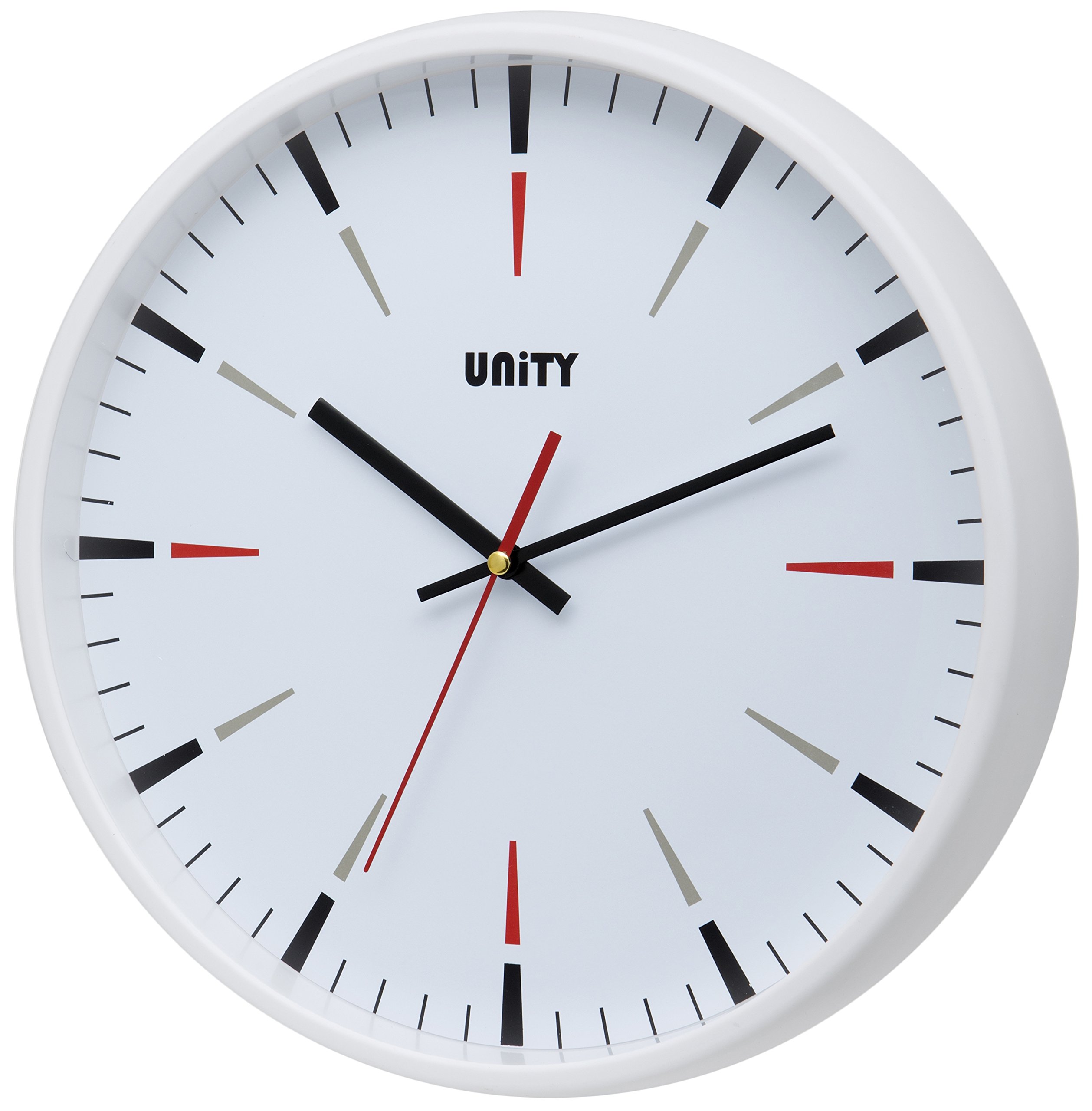 Unity Wall Clock, Gibson, White, Silent Sweep, 32cm / 12.5-Inch