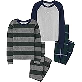 The Children's Place boys 100% Cotton Long Sleeve Top and Pants,2 Piece Pajama Set