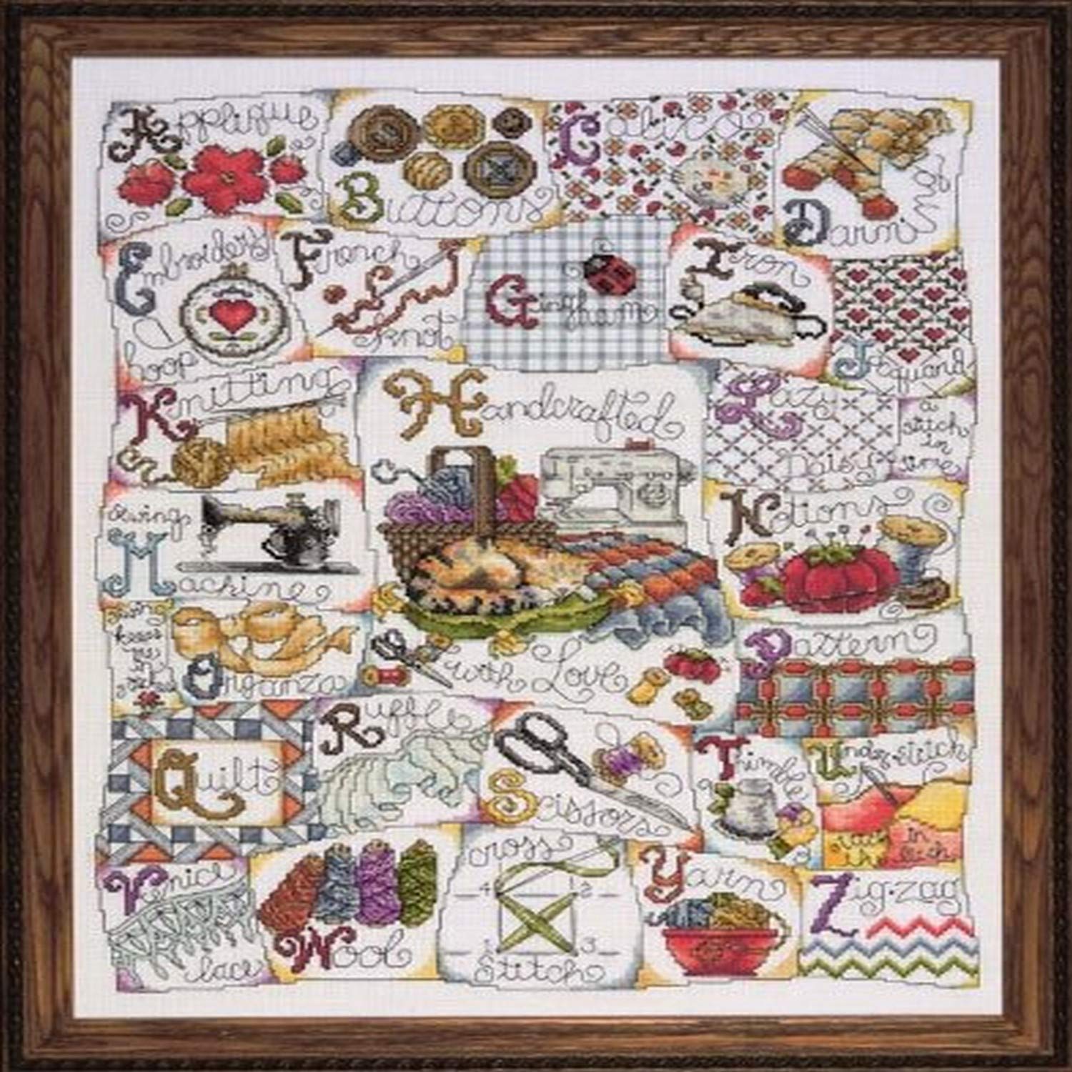 Design Works Stitching ABC Cross Stitch Kit, Multi-Colour, White