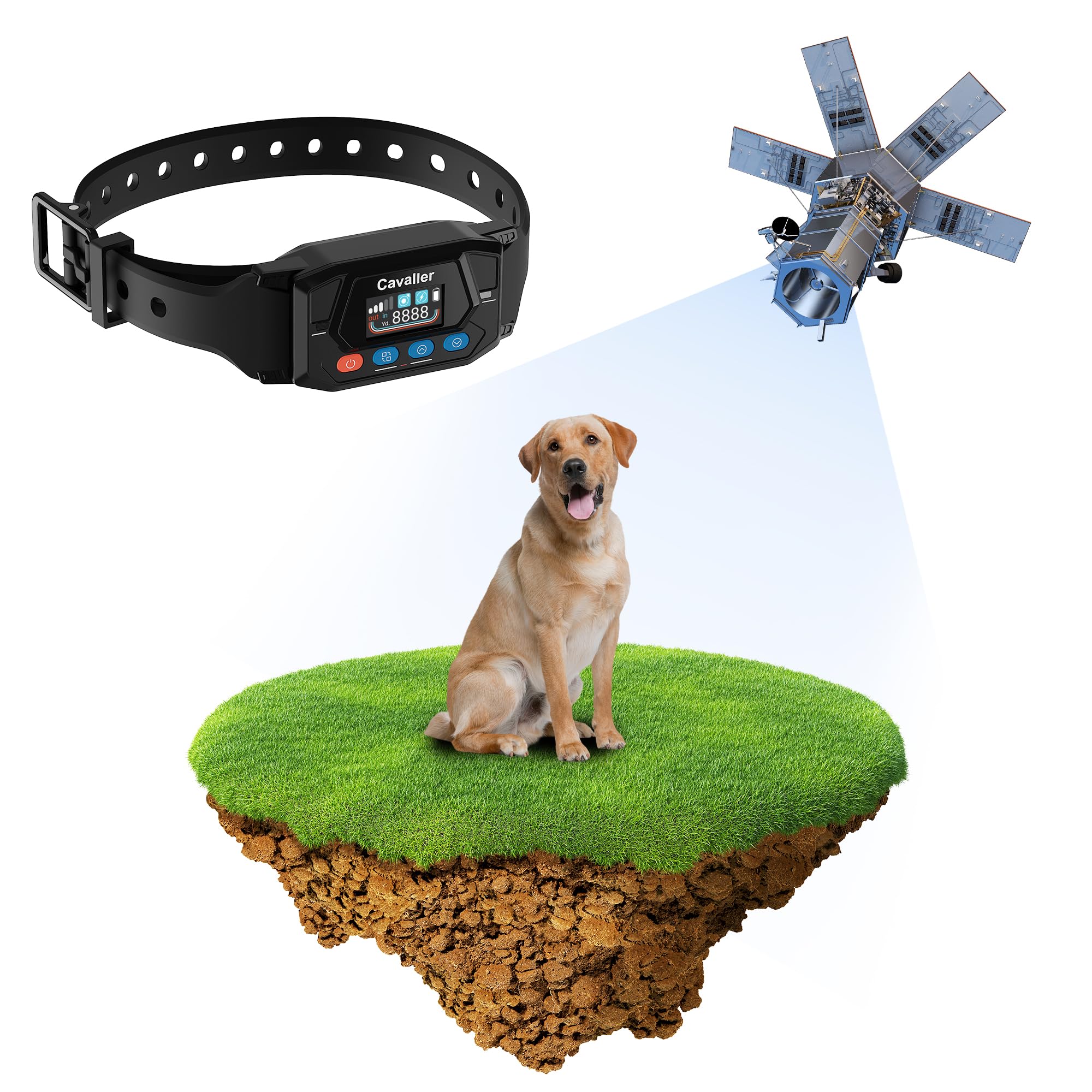 Photo 1 of PUPKIDS Perimeter Dog Collar Electric Fence for Dogs with 3 Warning Modes, Rechargeable GPS Wireless Dog Fence