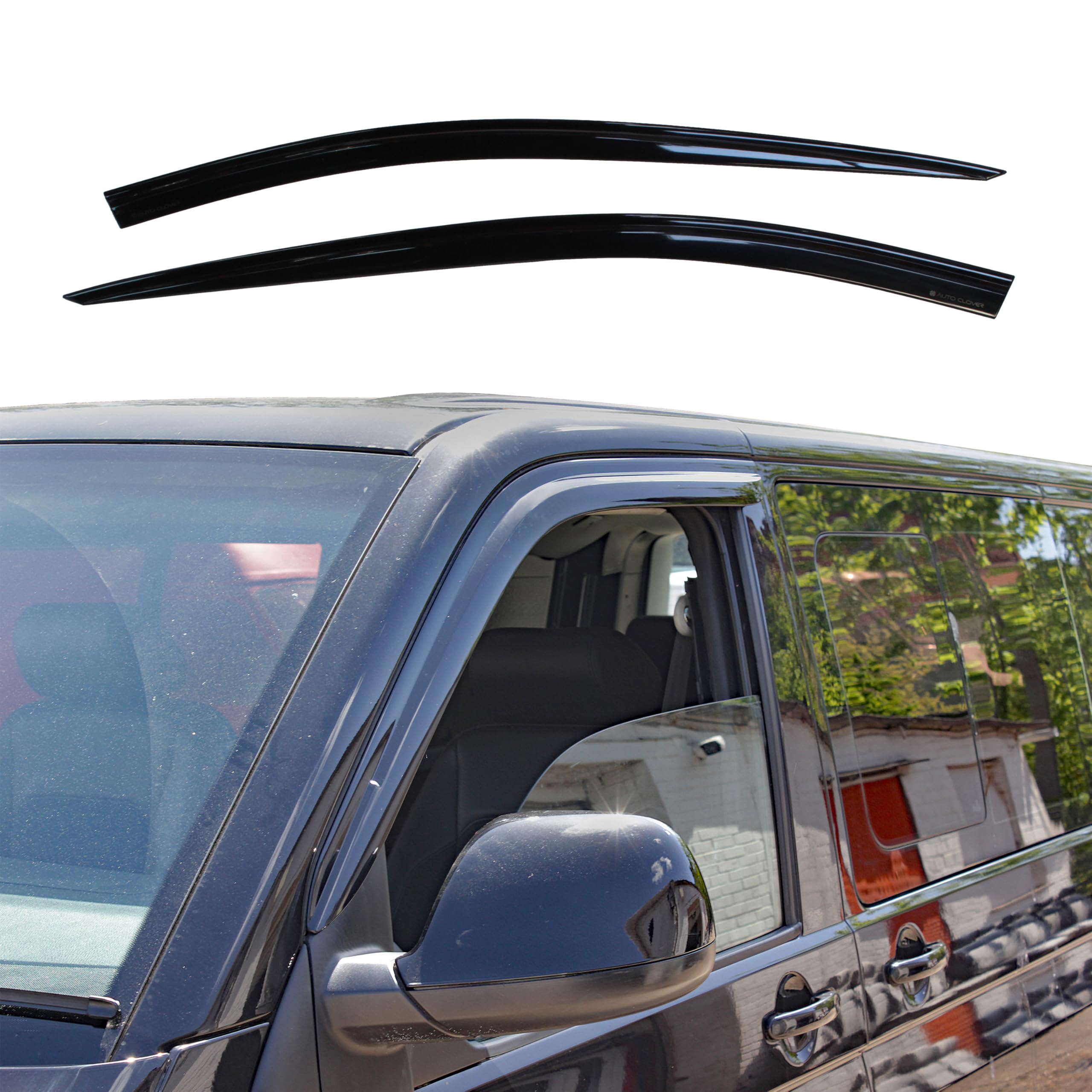 AUTO CLOVER Wind Deflectors Set (2 pieces) compatible with Transporter T5 T6