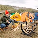 TANGZON Heavy Duty U-Shaped Firewood Rack, Rust-Resistant Log Holder view 8