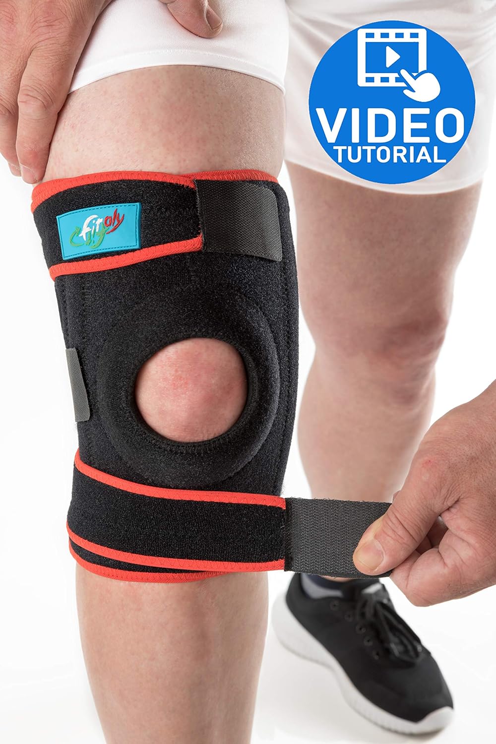 FitFitaly Kniebandage für Meniskus, Patella und Bänder Verstellbarer