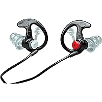 SureFire EP4 Sonic Defenders Plus filtered Earplugs, triple flanged design, reusable, Black, Medium