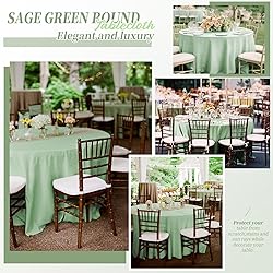 12 Pack Round Tablecloth Sage Green Polyester Round