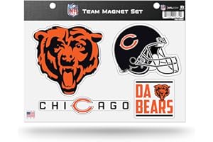 Rico Industries NFL Chicago Bears Alternate Team Magnet Set 8.5" x 11" - Home Décor - Regrigerator, Office, Kitchen
