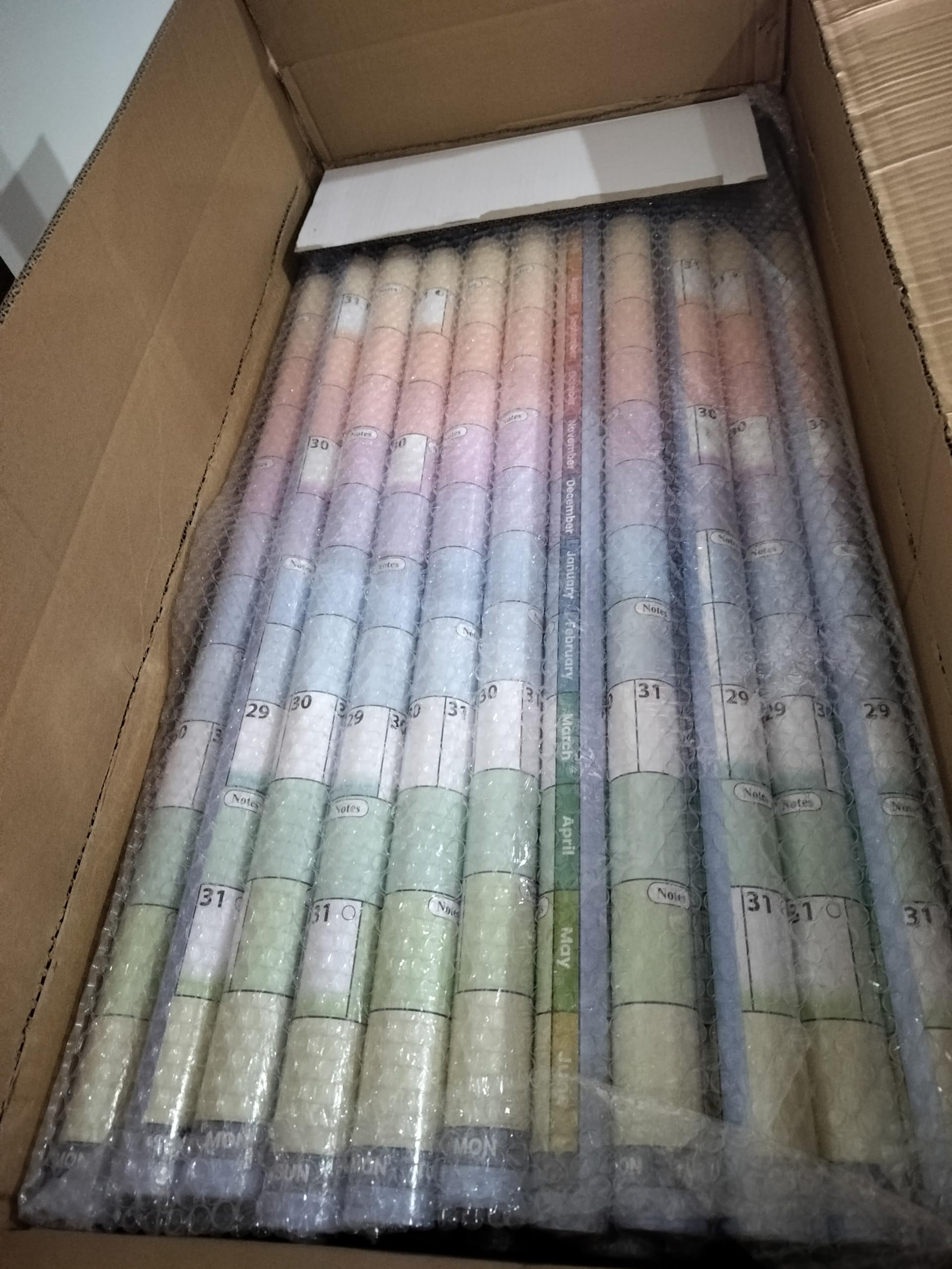 Photo 1 of 46” x 34” XL Academic Dry Erase Calendar for Wall 2025-2026 July to June Erasable School Year Laminated Planner with Pen Adhesive Pads & Colored Stickers