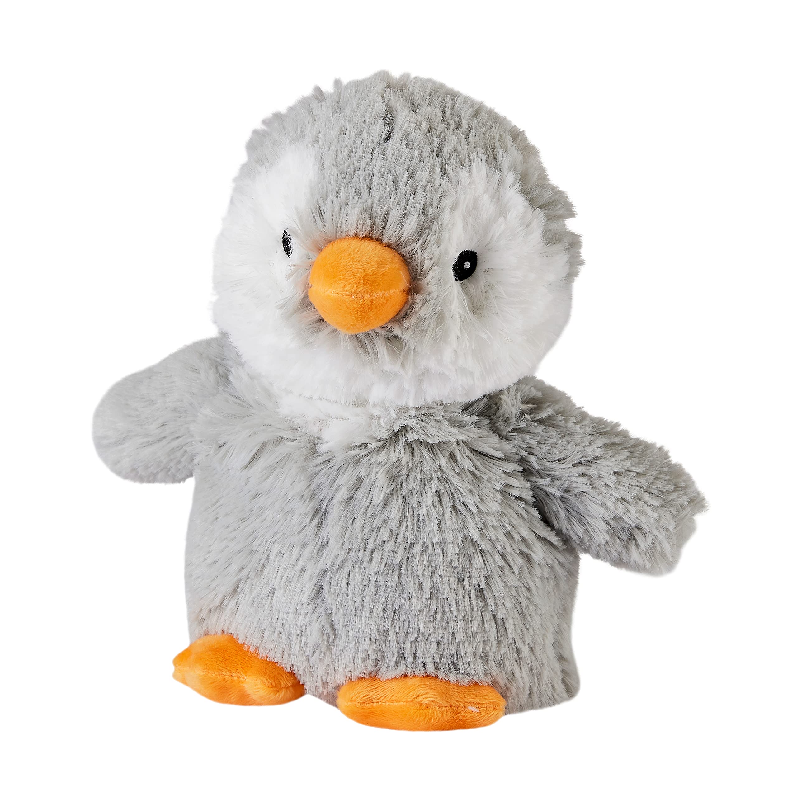 Warmies Grey Penguin Heat Pad, Fully Heatable Weighted Teddy Slightly Scented with Dried French Lavender, Hot or Cold Plush Heat Pad Junior Size