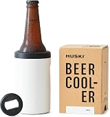 Huski Beer Cooler 2.0 White | Premium 316 Stainless | 3-in-1 Opener