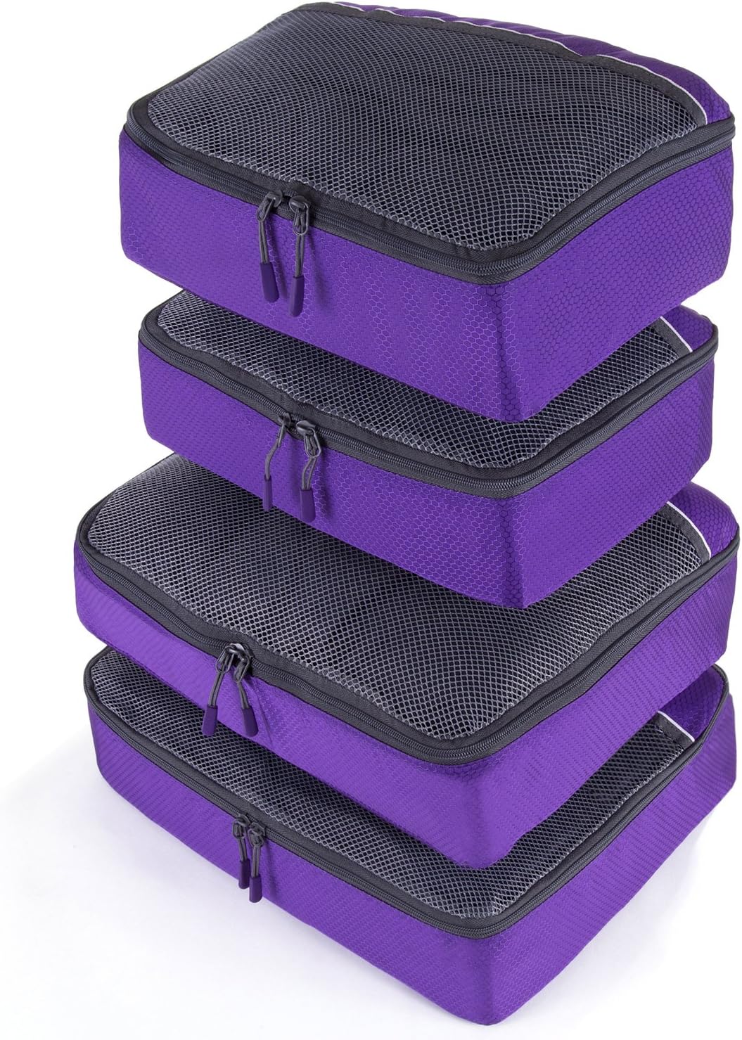 JETPAL Lightweight Travel Luggage Organizer Packing Cubes (Set of 4) - Choose Your Color