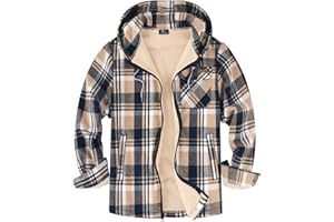 SWISSWELL Mens Sherpa Lined Fleece Shirts Jacket Plaid Flannel Zip Up Hoodies Heavyweight Winter Warm Coat with Pocket