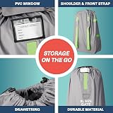 Bramble XL Stroller Bag Grey for Airplane Travel Twin Pram Bag 120x60x38cm view 4