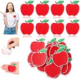 Suncalla 24 Pcs Apple Self Adhesive Patches Fall Embroidered Patches | Autumn Harvest Applique for Clothing DIY Decor, Christmas Accessories for Women Mom Teacher, Backpack Jacket Jeans Hat Decor
