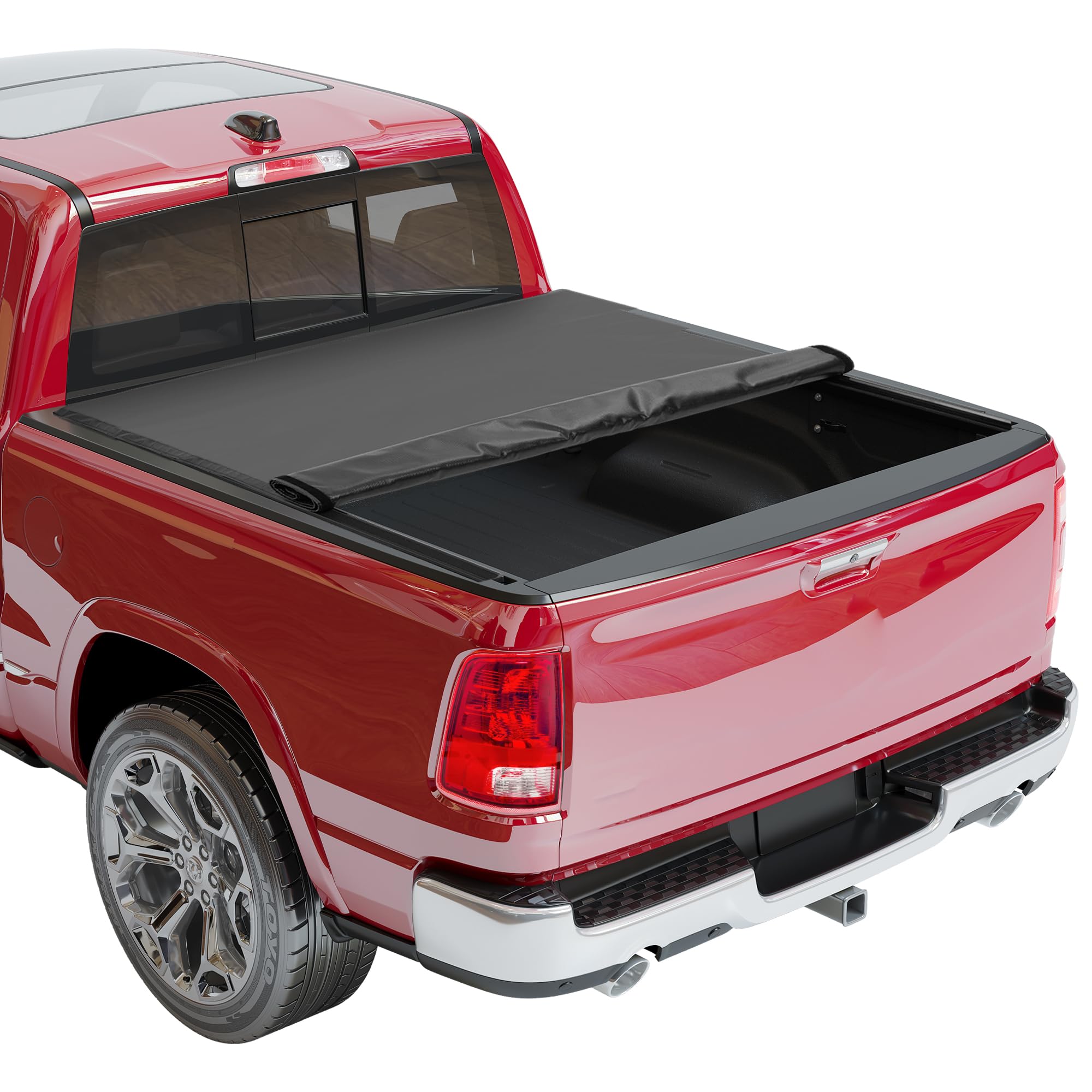 Photo 1 of **MISSING CLAMPS**WHIZMIA Soft Roll-Up Truck Bed Tonneau Cover Compatible with 2009-2023 Dodge Ram 1500 (19-23 Classic, Not for 19-23 New Body), Fleetside 5.7 Ft Bed Without RamBox