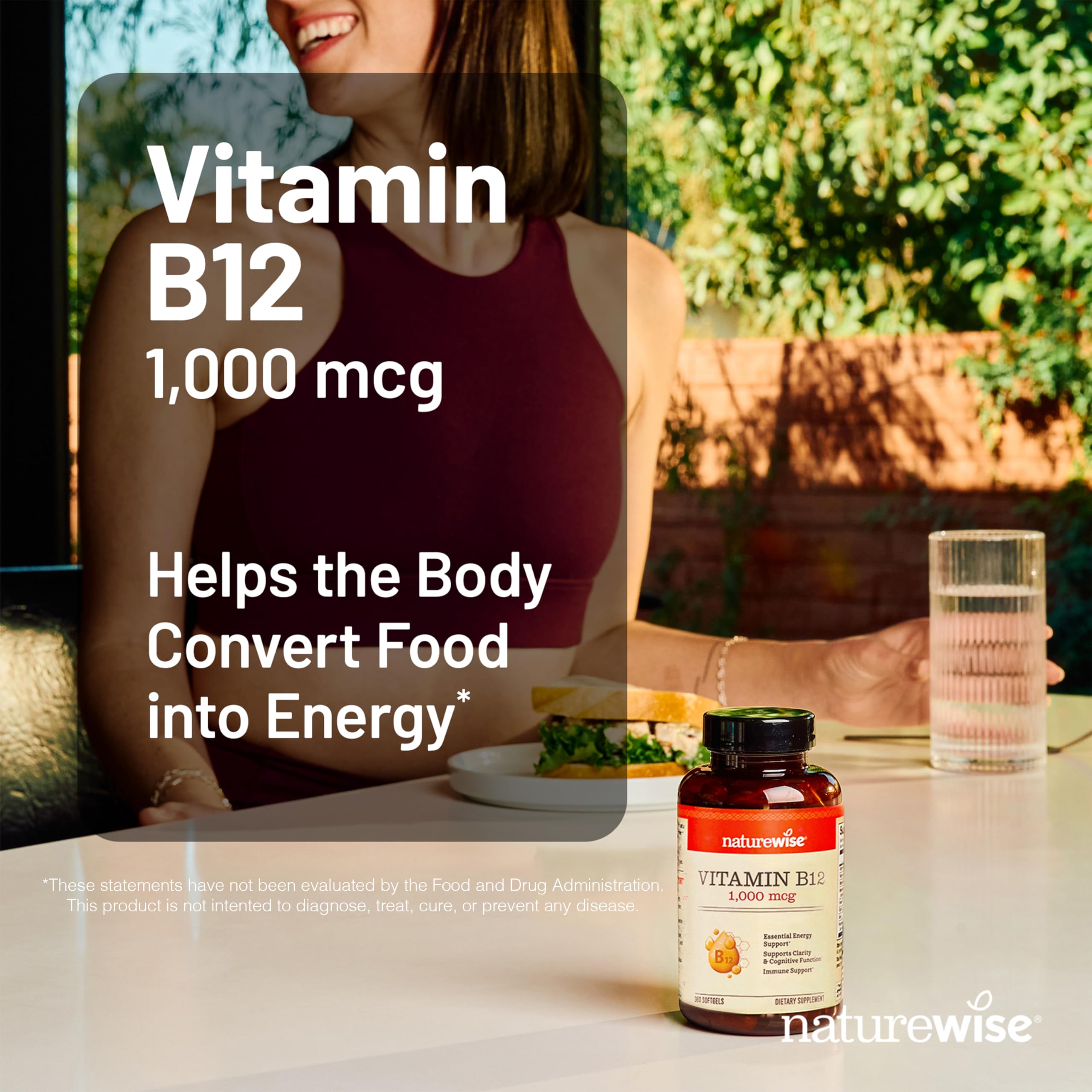 NatureWise Vitamin B12 1000 mcg - Dietary Supplement for Supporting Energy Metabolism, Mental Clarity, Nervous System Health - Easy-to-Swallow, Soy & Gluten-Free, Non-GMO - 150 Count[150-Day Supply]