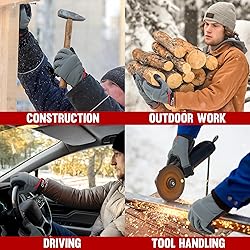 HANDLANDY Winter Work Gloves for Men
