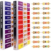 EEEEE 1/2w 20 Values 300pcs 100 Ohm - 1M Ohm with 5% Carbon Resistor Assortment Kit and Electrical Industrial Assorted Set K Ohm Pack for Led Lights