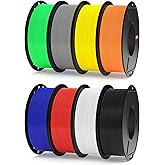 ELEGOO PLA Filament 1.75mm Bundle 8 Pack x 250g, 3D Filament Dimensional Accuracy +/- 0.02mm Plastic Spool Fits for Most FDM 
