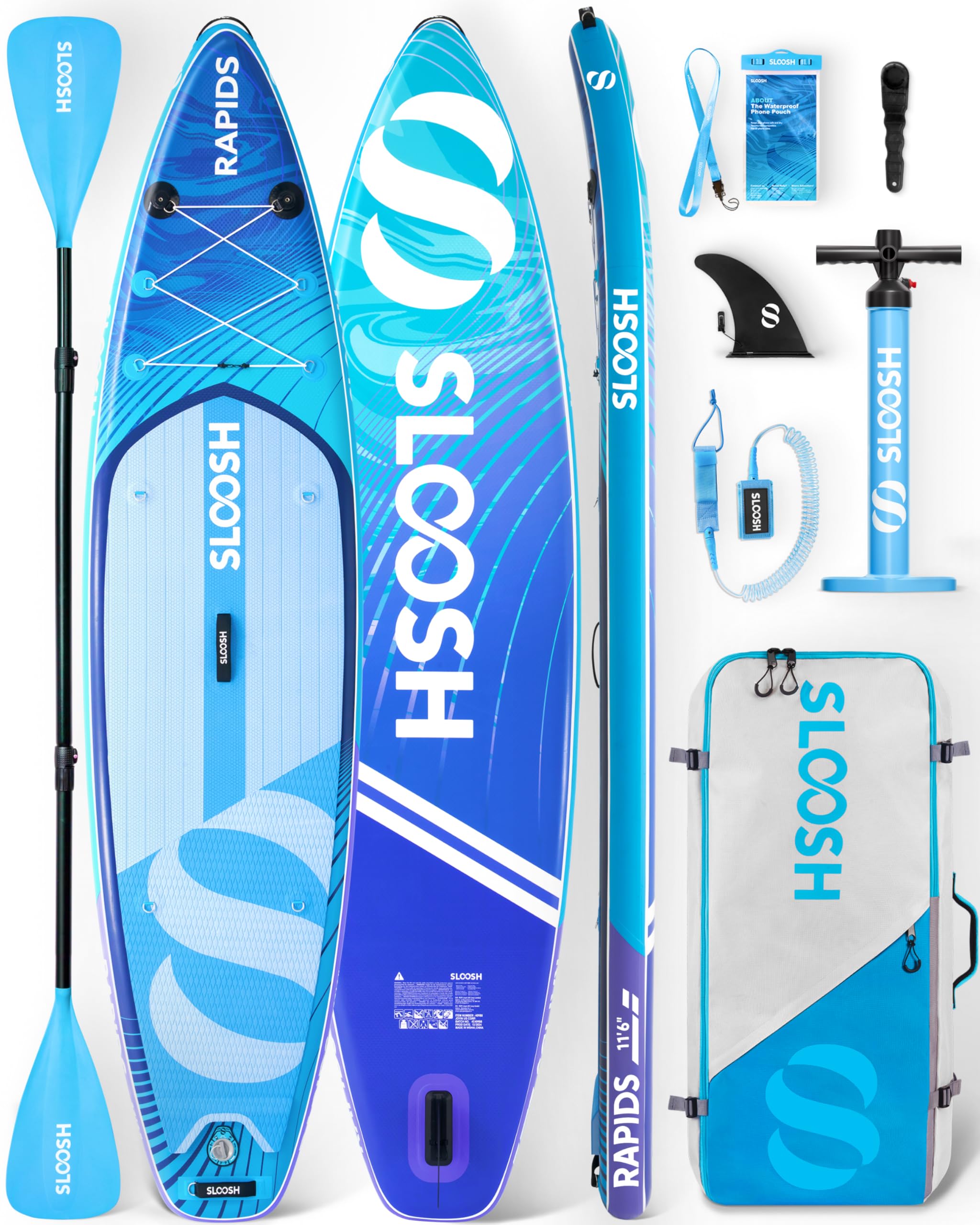 Photo 1 of  Inflatable Stan 6" Inflatable s, Non-Slip EVA Deck, Ultra-Light Carry Bag Pump, Rapids SUP for Youth & Adults, Arctic Drift