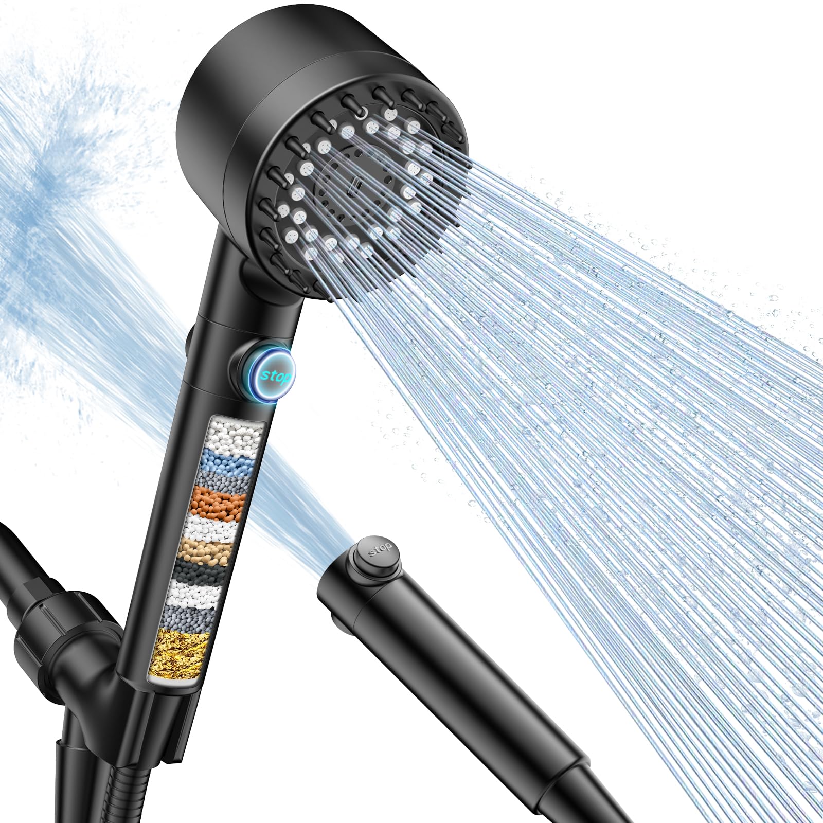 FEELSO Filtered Shower Head with Handheld, High Pressure Shower Filter Head