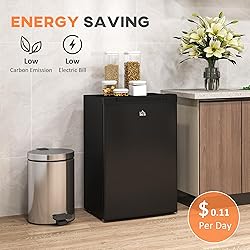 HOMCOM Mini Freezer Countertop, 3 Cu.Ft Compact