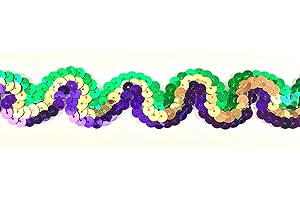 Trimplace Mardi Gras 1 Inch Sequin"S" Trim- 12 Yards
