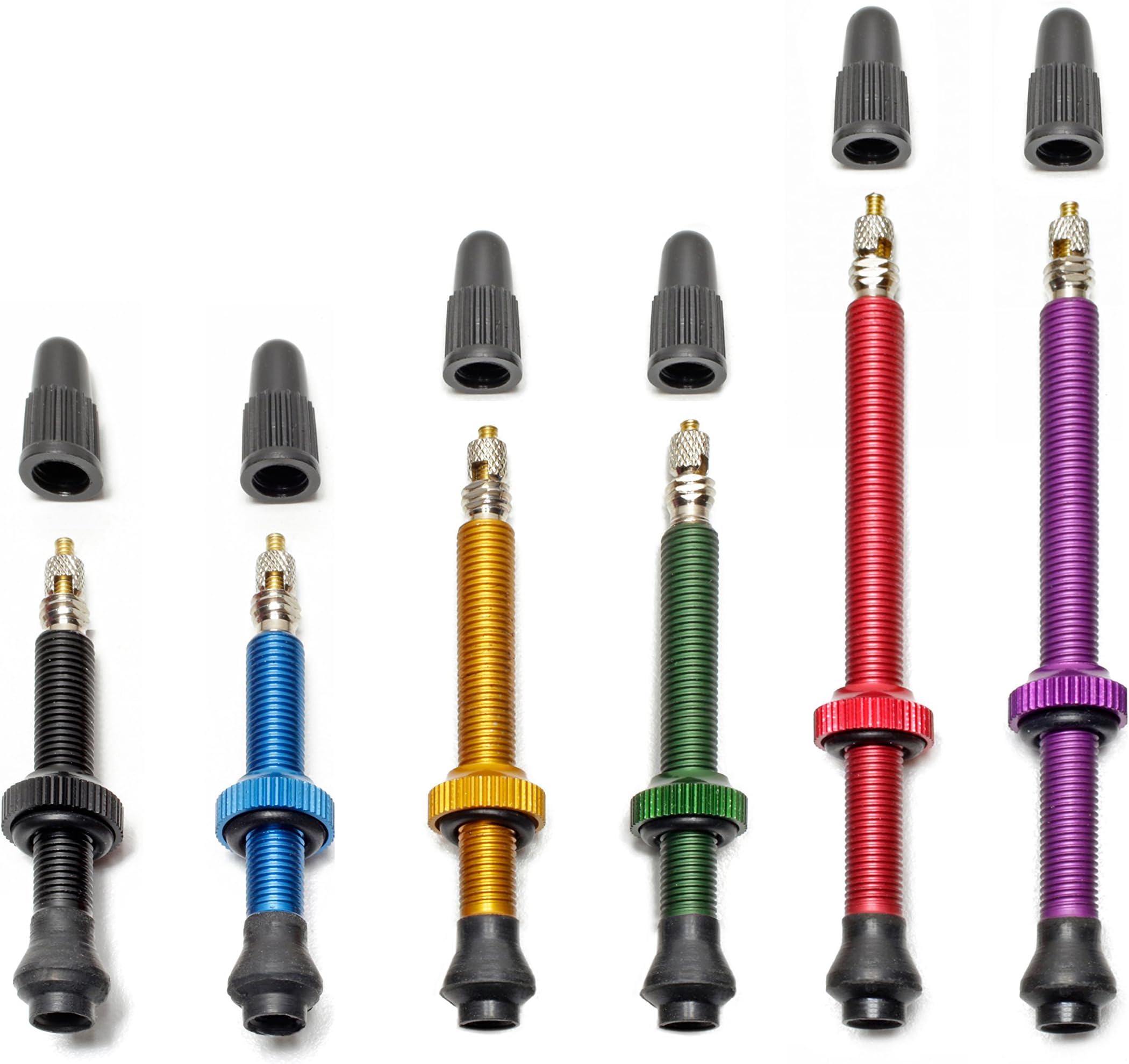 Tubeless Valve Stem - Super Light Alloy - Pair - Choose Color/Size