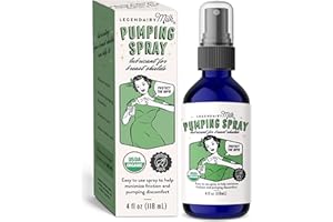 Legendairy Milk Pumping Spray 4 oz., Helps Sore Nipples & Clogged Ducts, Organic Lubricant for Breast Shields and Flanges, Ve