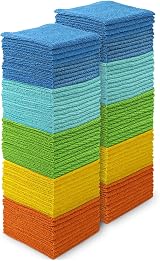 AIDEA Microfibre Cloth Pack of 100 30 x 30 cm Reusable Skincare Kitchen Car
