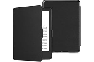 Fintie Slimshell Case for 6" All-New Kindle (11th Generation-2024/2022 Release) - Lightweight Shell PU Leather Cover with Aut