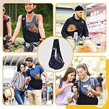 Zuimei Puppy Sling Carrier Hand-Free Small Dog Sling Dark Blue view 6