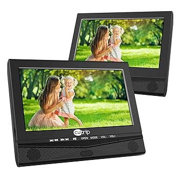 2 10,1 Zoll Auto Monitor DVD Player Tragbarer TV System mit Bildschirm Fernbedienung KFZ unterstützt USB SD für Kinder zu Url