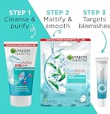 Garnier Pure Active 3in1 Clay Mask Wash Scrub 150ml Pack of 3 view 5