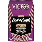 VICTOR Super Premium Dog Food – Professional Kibble Food – Super Premium Kibble with 26% Protein – Gluten-Free with Beef, Chicken & Pork Meals – for High Energy and Active Dogs & Puppies, 5lbs