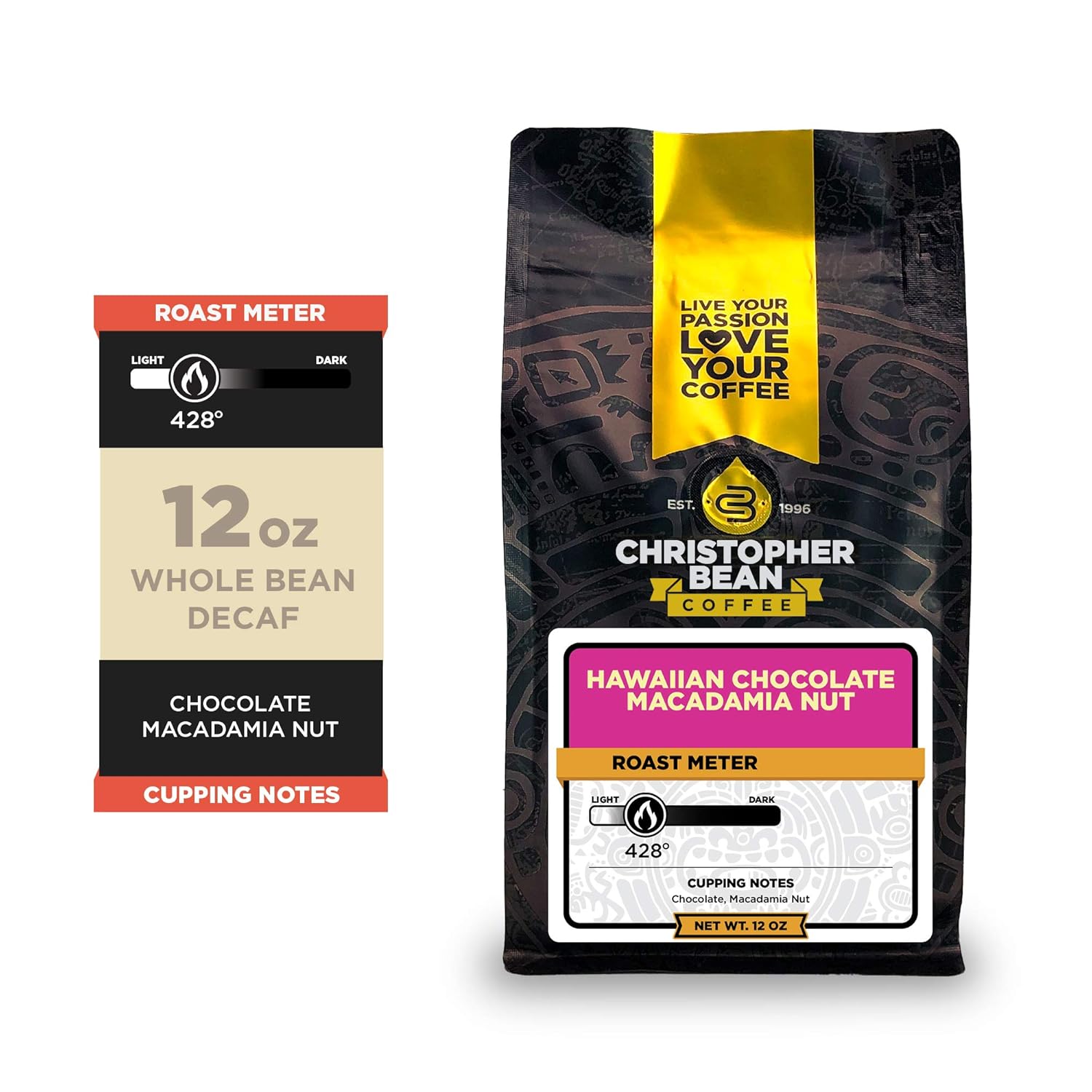 Hawaiian Chocolate Macadamia Nut Flavored Coffee, (Decaf